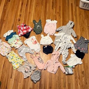 0-3 month baby girl clothes bundle